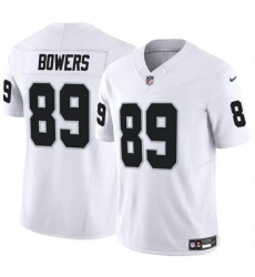 Men's Las Vegas Raiders #89 Brock Bowers White 2024 Draft F.U.S.E. Vapor Football Stitched Jersey