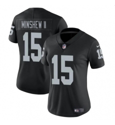 Women's Las Vegas Raiders #15 Gardner Minshew II Black Vapor Stitched Jersey