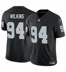 Youth Las Vegas Raiders #94 Christian Wilkins Black 2024 F.U.S.E. Vapor Untouchable Football Stitched Jersey