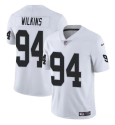 Youth Las Vegas Raiders #94 Christian Wilkins White Football Stitched Jersey