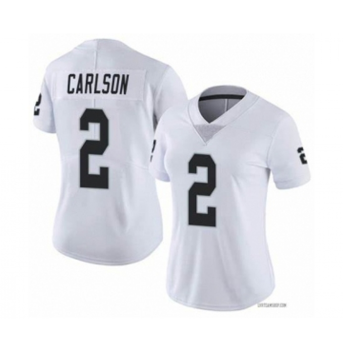 Women's Nike Las Vegas Raiders #2 Daniel Carlson White Vapor Untouchable Limited Stitched Jersey