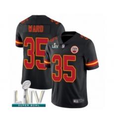 Youth Kansas City Chiefs #35 Charvarius Ward Limited Black Rush Vapor Untouchable Super Bowl LIV Bound Football Jersey