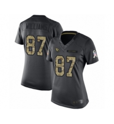 Women's Arizona Cardinals #87 Maxx Williams Limited Black 2016 Salute to Service Football Jersey