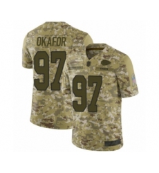 Youth Kansas City Chiefs #97 Alex Okafor Limited Camo 2018 Salute to Service Football Jersey