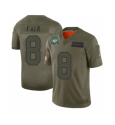 Men's New York Jets #8 Luke Falk Limited Camo 2019 Salute to Service Football Jersey