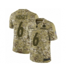 Men's Pittsburgh Steelers #6 Devlin Hodges Limited Camo 2018 Salute to Service Football Jersey