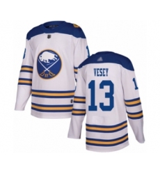 Men's Buffalo Sabres #13 Jimmy Vesey Authentic White 2018 Winter Classic Hockey Jersey