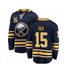 Men's Buffalo Sabres #15 Jean-Sebastien Dea Fanatics Branded Navy Blue Home Breakaway Hockey Jersey