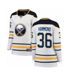 Women's Buffalo Sabres #36 Andrew Hammond Fanatics Branded White Away Breakaway Hockey Jersey