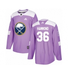 Youth Buffalo Sabres #36 Andrew Hammond Authentic Purple Fights Cancer Practice Hockey Jersey