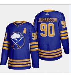 Men's Buffalo Sabres #90 Marcus Johansson Authentic Blue Home Hockey Jersey