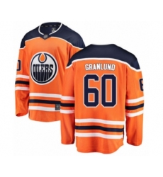 Youth Edmonton Oilers #60 Markus Granlund Authentic Orange Home Fanatics Branded Breakaway Hockey Jersey