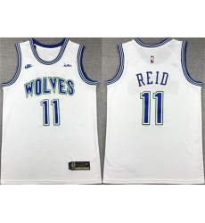 Men's Minnesota Timberwolves #11 Naz Reid White City Edition Stitched Jersey
