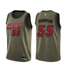 Men's Miami Heat #55 Duncan Robinson Swingman Green Salute to Service Basketball Jersey