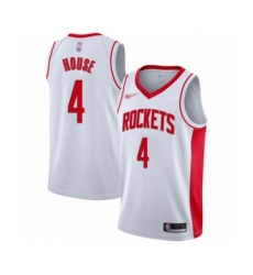 Women's Houston Rockets #4 Danuel House Swingman White Finished Basketball Jersey - Association Edition