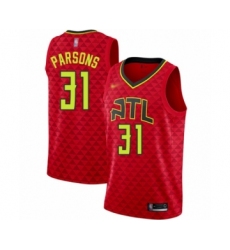 Men's Atlanta Hawks #31 Chandler Parsons Authentic Red Basketball Jersey Statement Edition