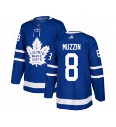 Men's Toronto Maple Leafs #8 Jake Muzzin Authentic Royal Blue Home Hockey Jersey