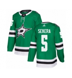 Men's Dallas Stars #5 Andrej Sekera Authentic Green Home Hockey Jersey
