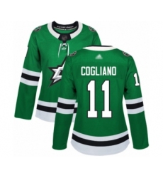 Women's Dallas Stars #11 Andrew Cogliano Authentic Green Home Hockey Jersey