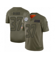 Men's Seattle Seahawks #37 Quandre Diggs Limited Olive 2019 Salute to Service Football Jersey