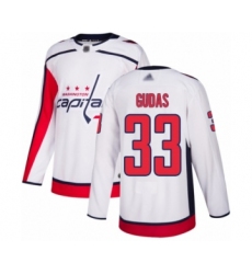 Men's Washington Capitals #33 Radko Gudas Authentic White Away Hockey Jersey