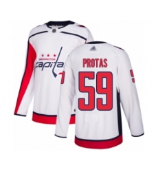 Youth Washington Capitals #59 Aliaksei Protas Authentic White Away Hockey Jersey