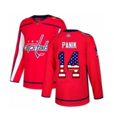 Youth Washington Capitals #14 Richard Panik Authentic Red USA Flag Fashion Hockey Jersey