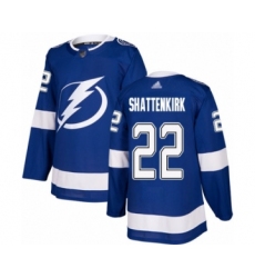 Youth Tampa Bay Lightning #22 Kevin Shattenkirk Authentic Royal Blue Home Hockey Jersey