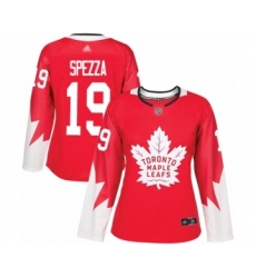 Women's Toronto Maple Leafs #19 Jason Spezza Authentic Red Alternate Hockey Jersey
