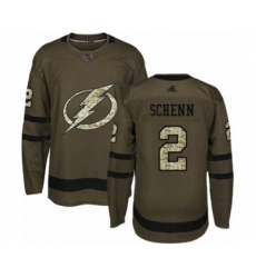 Youth Tampa Bay Lightning #2 Luke Schenn Authentic Green Salute to Service Hockey Jersey