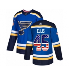 Men's St. Louis Blues #45 Colten Ellis Authentic Purple Fights Cancer Practice Hockey Jersey