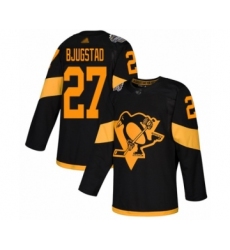 Men's Pittsburgh Penguins #27 Nick Bjugstad Authentic Black 2019 Stadium Series Hockey Jersey