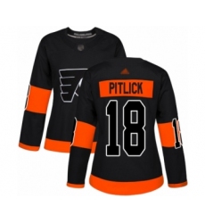 Women's Philadelphia Flyers #18 Tyler Pitlick Authentic Black Alternate Hockey Jersey