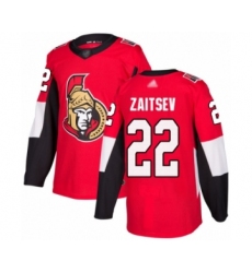 Youth Ottawa Senators #22 Nikita Zaitsev Authentic Red Home Hockey Jersey