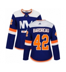 Women's New York Islanders #42 Cole Bardreau Authentic Blue Alternate Hockey Jersey
