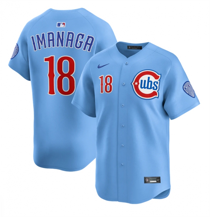 Men's Chicago Cubs #18 Shōta Imanaga Blue 2024-25 2nd Alternate Limited Stitched Baseball Jersey