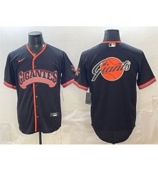 Men's San Francisco Giants Team Big Logo Black 2026 Alternate Stadium Stitched Baseball Jersey