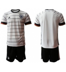 Men's Germany Custom Euro 2021 White Soccer Jersey and Shorts