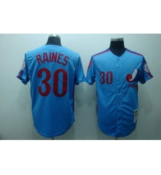 Mitchell and Ness Expos #37 Steve Rogers Blue Stitched Throwback Baseball Jersey