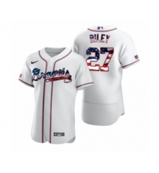 Men's Austin Riley #27 Atlanta Braves White 2020 Stars & Stripes 4th of July Jersey