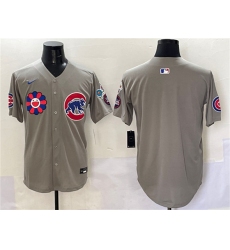 Men's Chicago Cubs Blank Gray 2025 Tokyo Series Limited Stitched Baseball Jersey