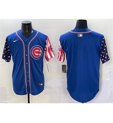 Men's Chicago Cubs Blank Royal 2025 Independence Day Vapor Premier Limited Stitched Baseball Jersey