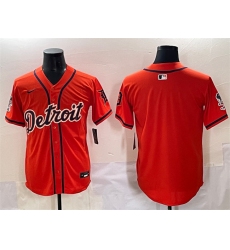 Men's Detroit Tigers Blank Orange With Vapor Premier Limited Stitched Baseball Jersey