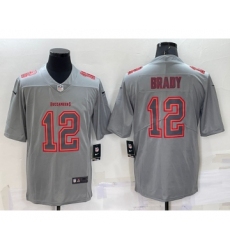 Men's Tampa Bay Buccaneers #12 Tom Brady Grey Atmosphere Fashion Vapor Untouchable Stitched Limited Jersey