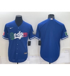 Men's Los Angeles Dodgers Blank Royal Cool Base Stitched Baseball Jersey