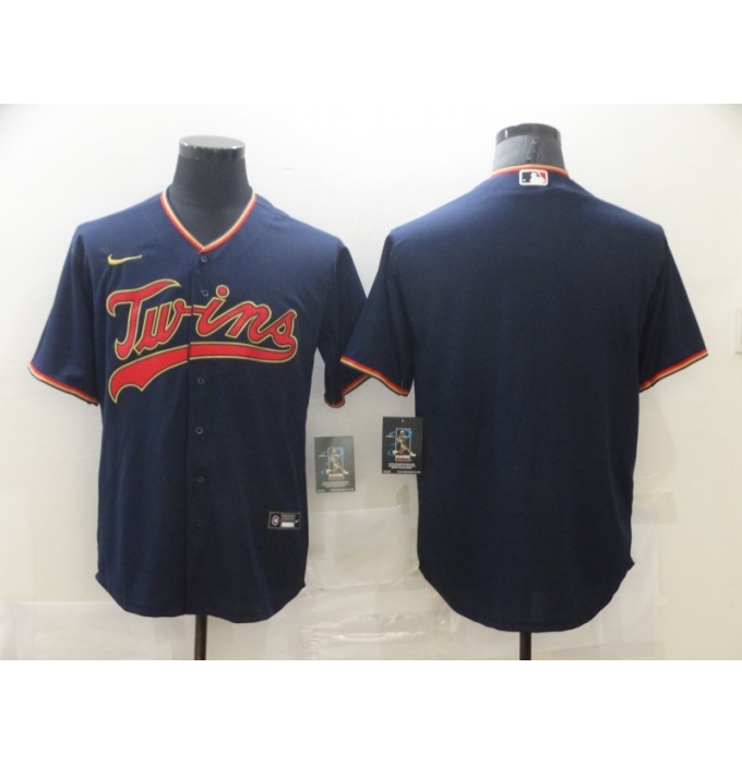 Men's Nike Minnesota Twins Blank Navy Alternate Stitched Baseball Jersey