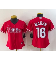 Women's Philadelphia Phillies Blank Red Stitched Cool Base Jersey