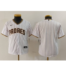 Youth San Diego Padres Blank White 2023 Cool Base Stitched Jersey