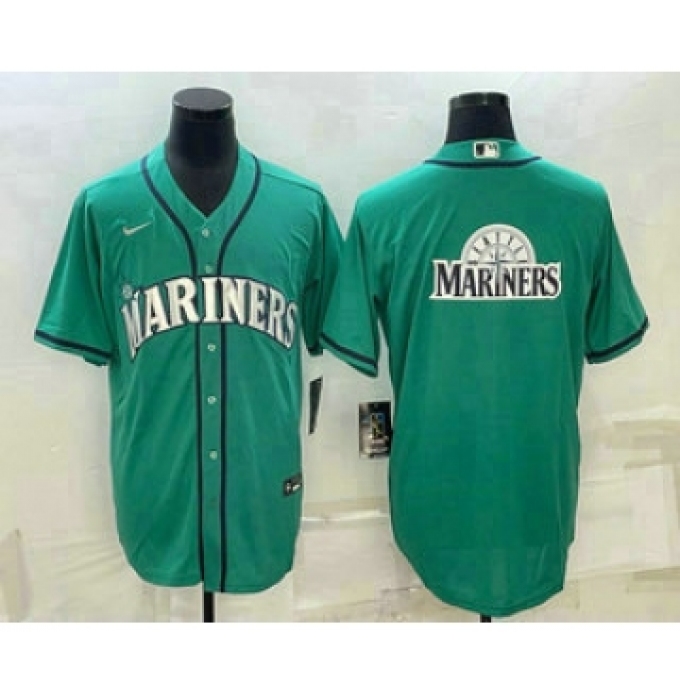 Men's Seattle Mariners Big Logo Green Stitched MLB Cool Base Nike Jersey
