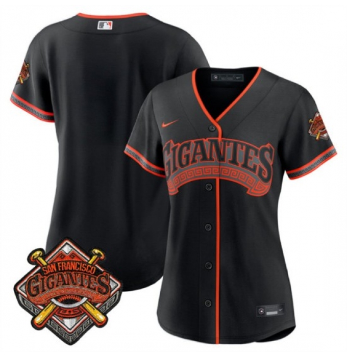 Women's San Francisco Giants Blank Black 2026 Alternate Stadium Stitched Baseball Jersey(Run Small)